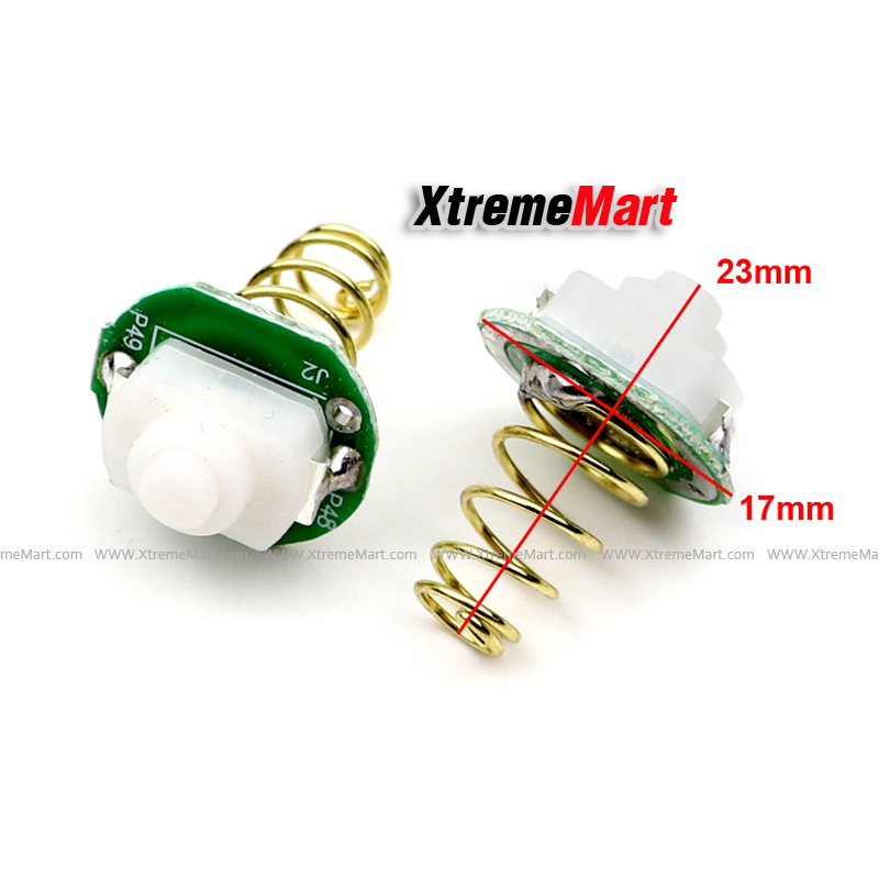 สวิตช์ท้ายพร้อมPCB+สปริง สำหรับ ไฟฉาย Ultrafire 502B และ อื่นๆ