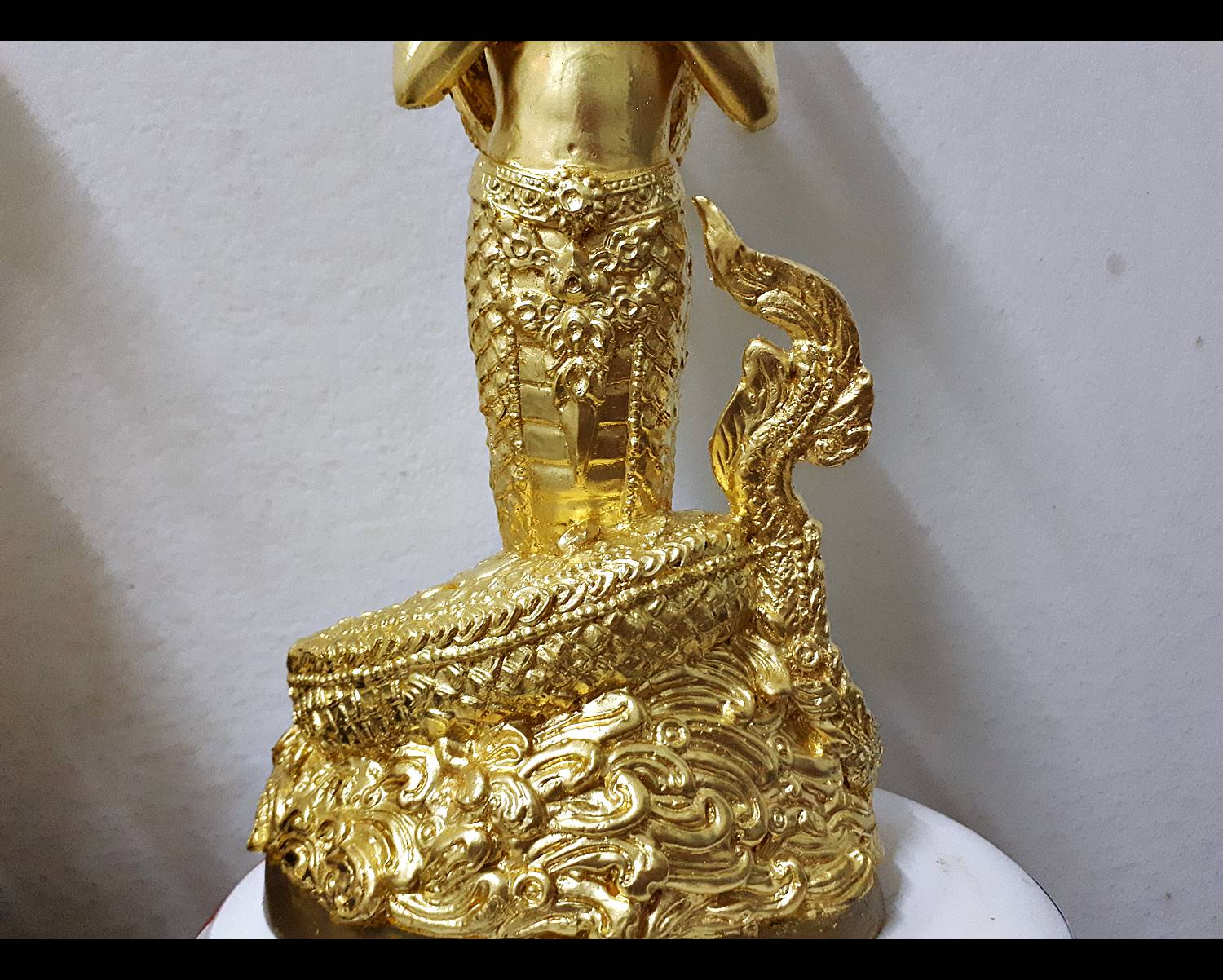 รูปหล่อ พญานาคราช ผู้ชาย ปางพรมมือ (ท่านปู่นาคา-ศรีสุทโธ) พญานาคปรก 7ตน 7เศียร โลหะทองเหลือง ปิดทอง (ขนาดบูชา สูง15นิ้ว) (ขายปลีก ขายส่ง)