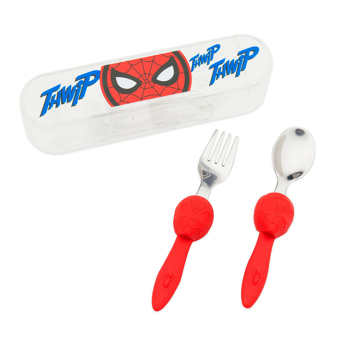 ชุดช้อนและส้อมพร้อมกล่องบรรจุสำหรับเด็ก Disney Spider-Man Eats Flatware Set for Kids