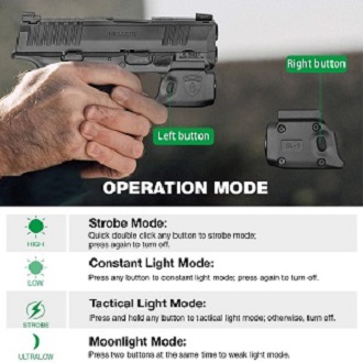 🇹🇭⫸ ไฟฉาย Warriorland SL-1 + ซองพกใน Kydex (Springfield Hellcat) Springfield Hellcat