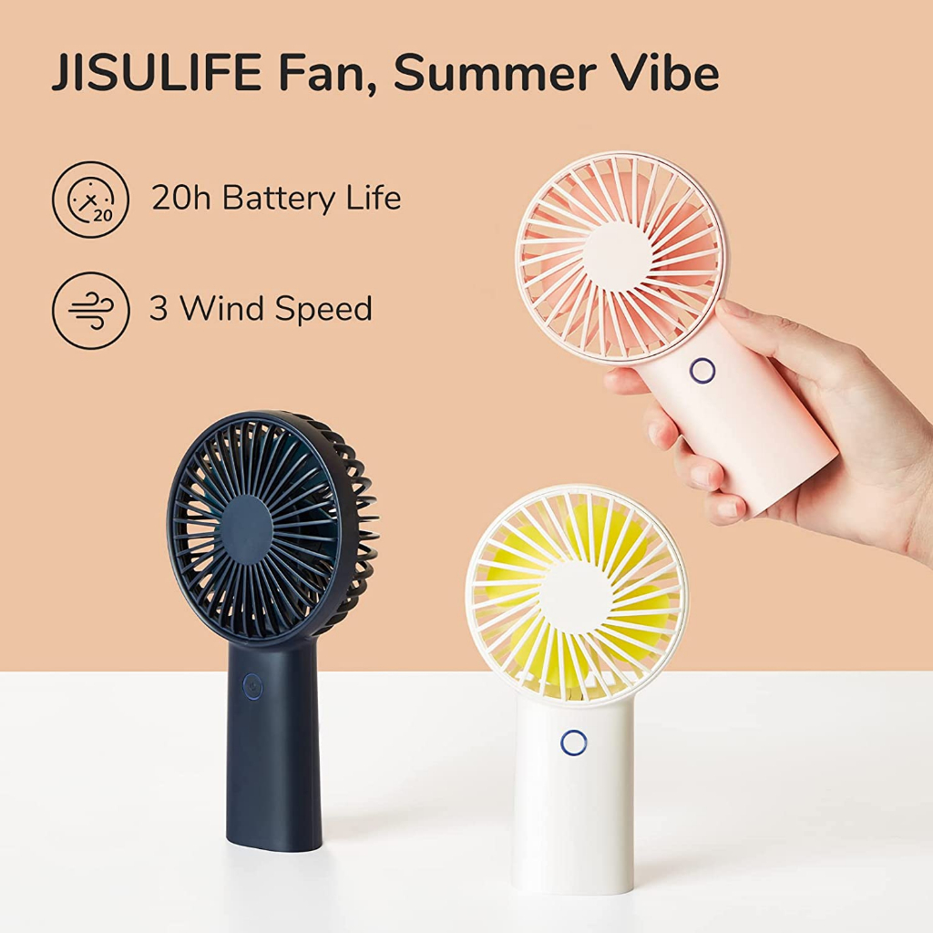 Xiaomi Jisulife พัดลมพกพาขนาดเล็ก F2B Handheld Mini USB Fan