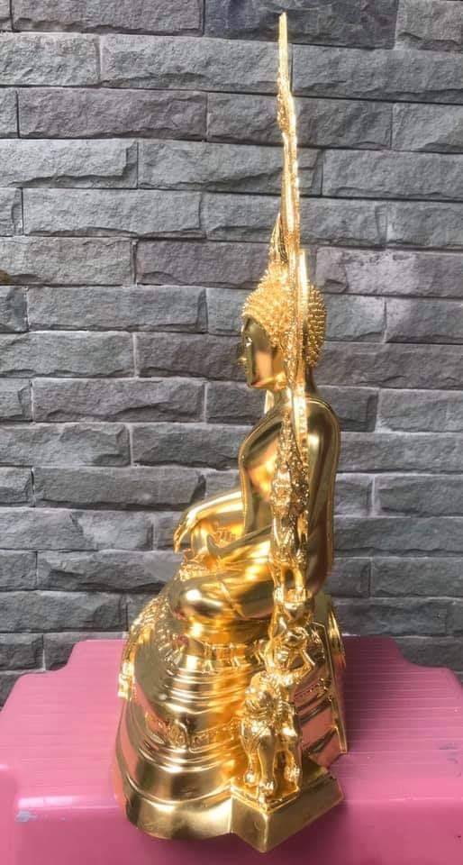 รูปหล่อ พระพุทธชินราช วัดเบญจมบพิตร เนื้อโลหะ ปิดทองคำแท้ (สร้างประมาณ ปี2560) - (หน้าตัก9นิ้ว สูง20นิ้ว)