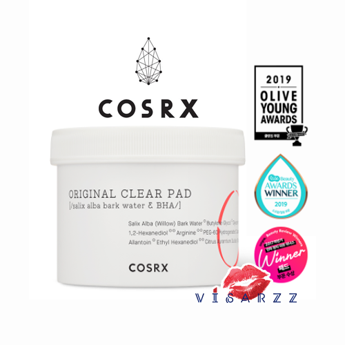 (ฉลากไทย) Cosrx One Step Original Clear Pad คอสอาร์เอ๊กซ์ สำลีเช็ดหน้า โทนเนอร์แผ่น ทำความสะอาดผิว สำหรับผิวที่มีปัญหาสิวช่วยทำความสะอาดผิว พร้อมบำรุงผิวไปในตัว มีส่วนผสมของ BHA