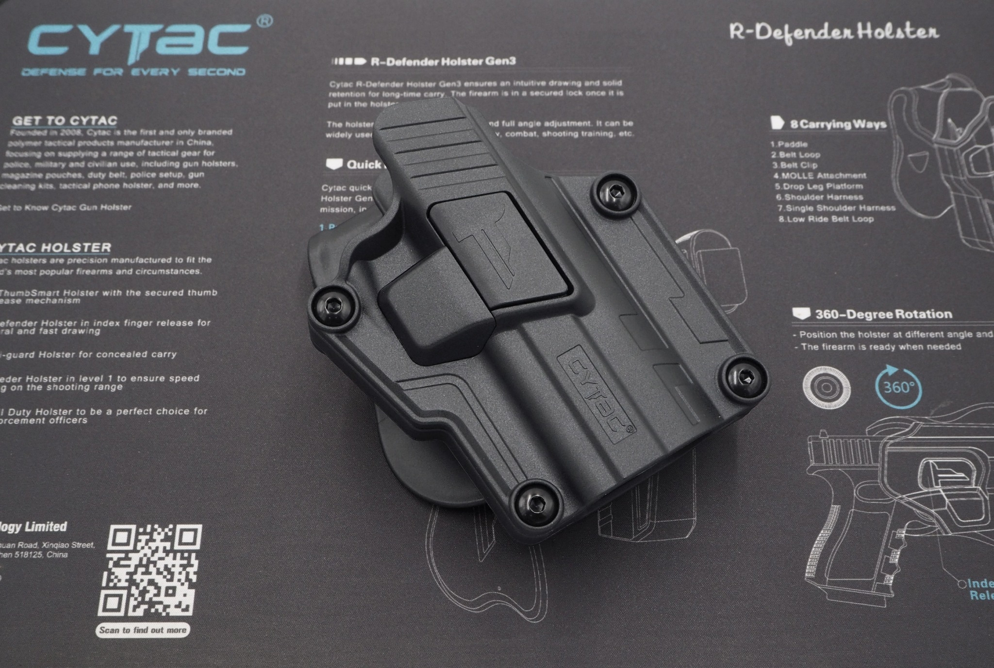 CYTAC thailand ซองพกนอกปลดล็อคนิ้วชี้ Cytac Mega-Fit Holster GEN2