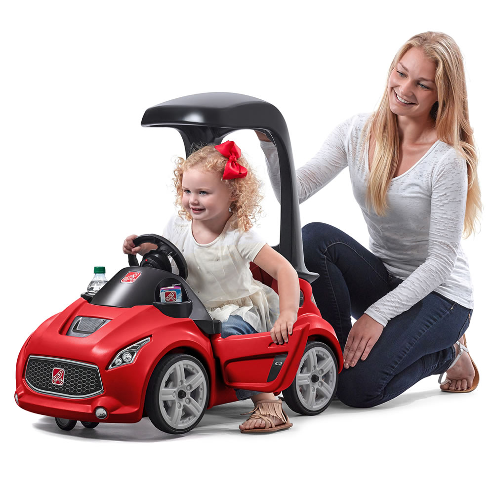 รถขาไถพร้อมหลังคามือจับ Step2 Turbo Coupe Foot-to-Floor (Red)