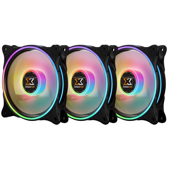 FAN XIGMATEK Galaxy ll Pro AT120 Pack3 ARGB KIT with controller #พัดลมชุด3ตัว