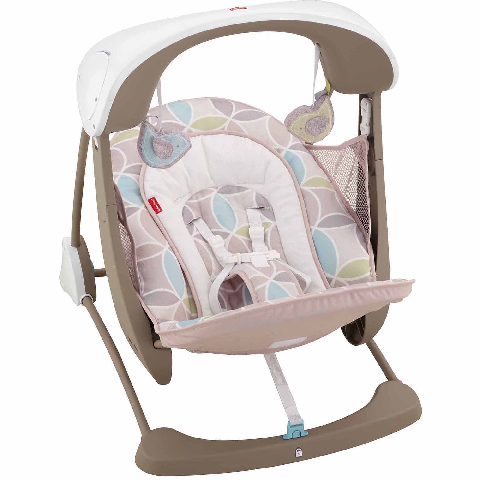 เปลสั่นและไกวสวิงอัตโนมัติพร้อมเสียงดนตรี Fisher-Price Deluxe Take-Along Swing and Seat