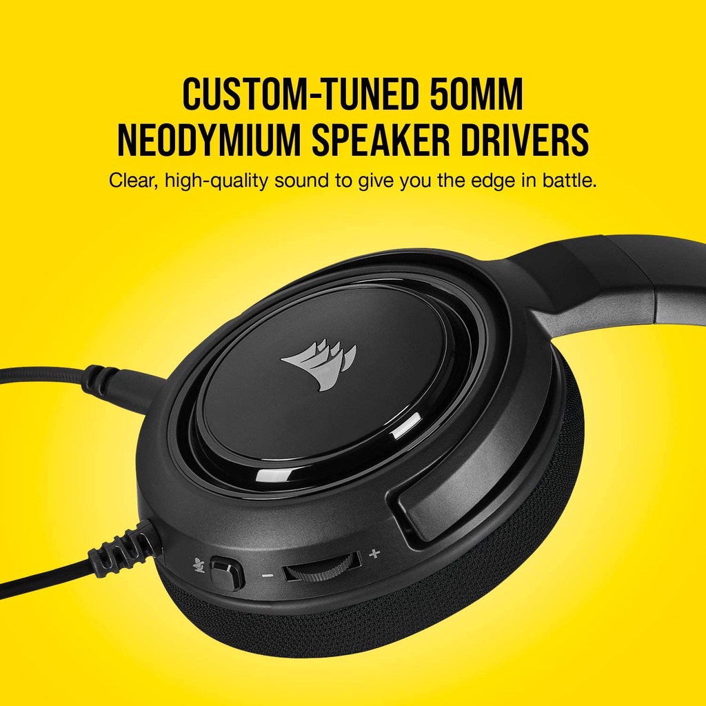 Corsair HS45-7.1 Virtual Surround Sound Gaming Headset CARBON : CA-9011220-AP