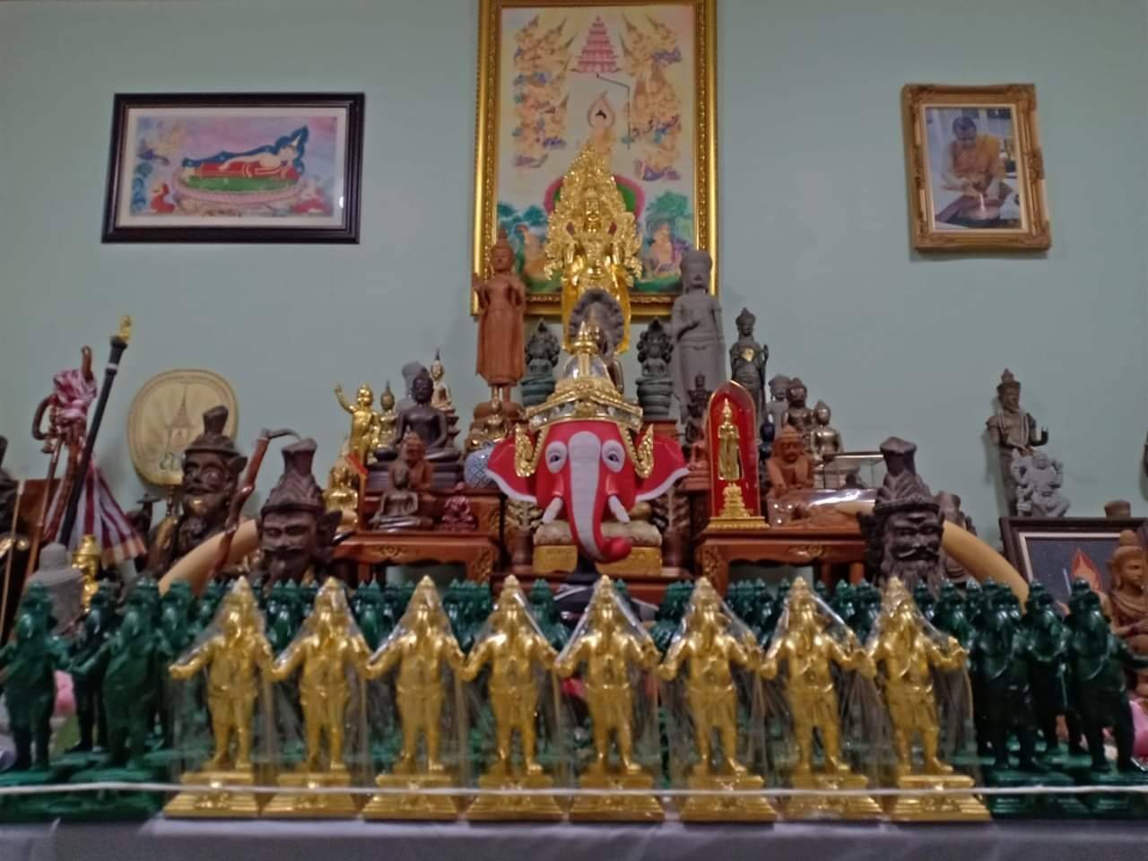 รูปหล่อ พระพิฆเนศ เนื้อโละทองเหลือง สีเขียว(สีเขียวเหนียวทรัพย์ อุดมสมบูรณ์) (ขนาดสูง9นิ้ว) ปี2562 - #รับประกันแท้ #ปลุกเสกแล้วพิธีปลุกเสกในสายนาฎศิลป์