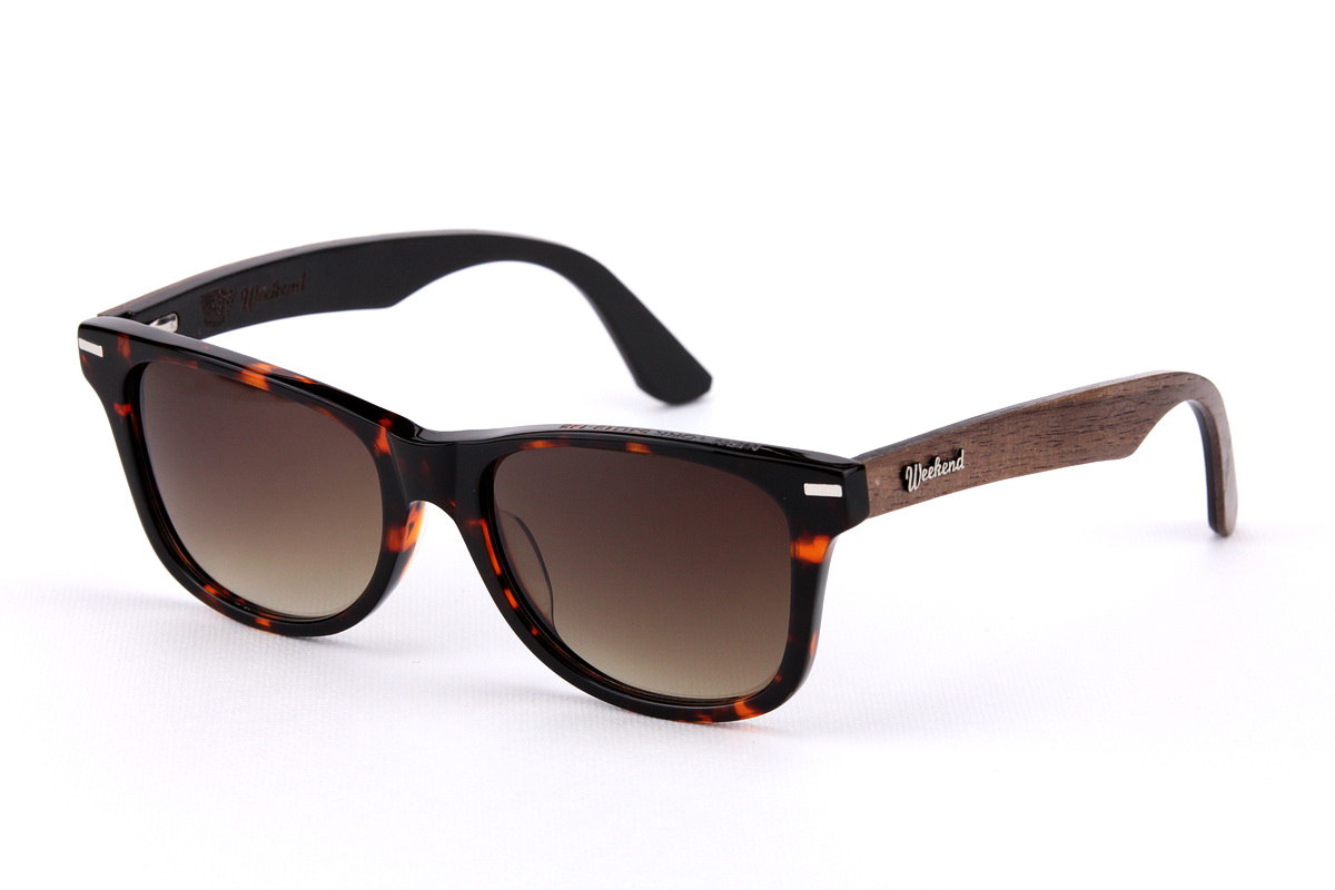 แว่นกันแดดขาไม้ Weekend Duet Collection New York Havana (Dark)