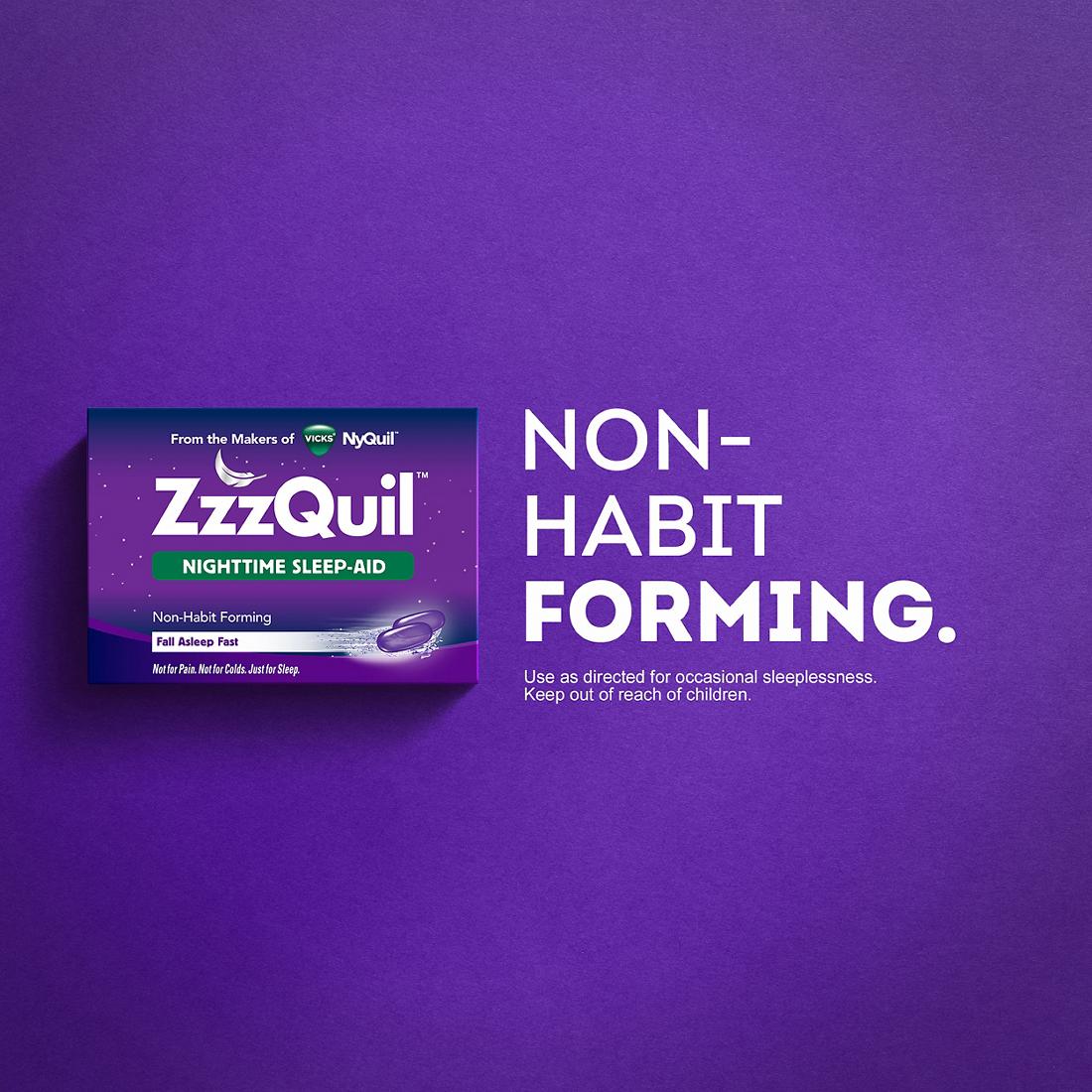 วิตามินเสริมการนอนหลับสำหรับเด็กโตและผู้ใหญ่ Vicks ZzzQuil Nighttime Sleep-Aid LiquiCaps (12 LiquiCaps)