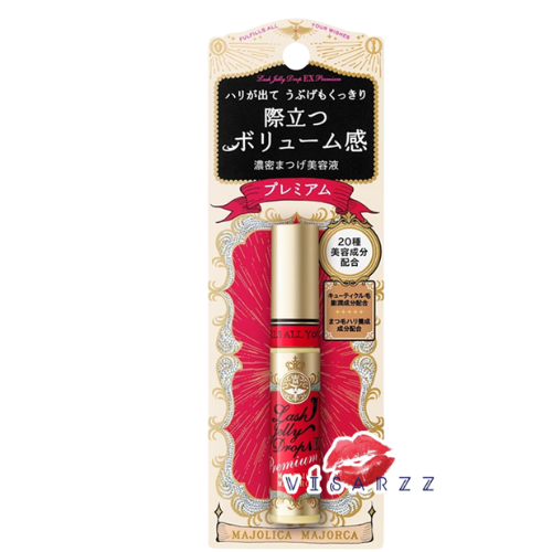 (กล่องแดง) Majolica Majorca Lash Jelly Drop EX Premium Eyelash Serum มาจอลิก้า มาจอร์กา แลช เจลลี่ ดรอป อีเอ็กซ์ พรีเมียม 5.3g เซรั่มบำรุงขนตาเข้มข้น ฟื้นฟูขนตาที่แห้งเสีย เปราะบาง หรือหลุดร่วงจากการต่อขนตา/ใช้มาสคาร่าบ่อย