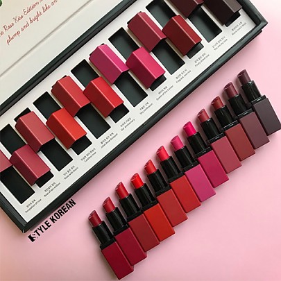 (ขายส่ง 1300.-) Etude Dear My Blooming Lips - Talk Rose Kiss Edition 1.4g x 12 แท่ง ลิปสติกแท่งมินิ เนื้อครีม 6 เนื้อชิฟฟ่อน 6 สวยทุกสี mix & match ได้ทุกวัน