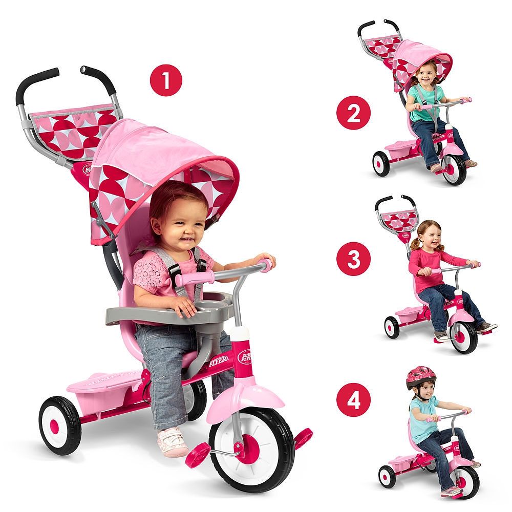 จักรยานสามล้อเอนกประสงค์ Radio Flyer 4-in-1 Stroll 'n Trike (Pink Floral - Limited Edition)