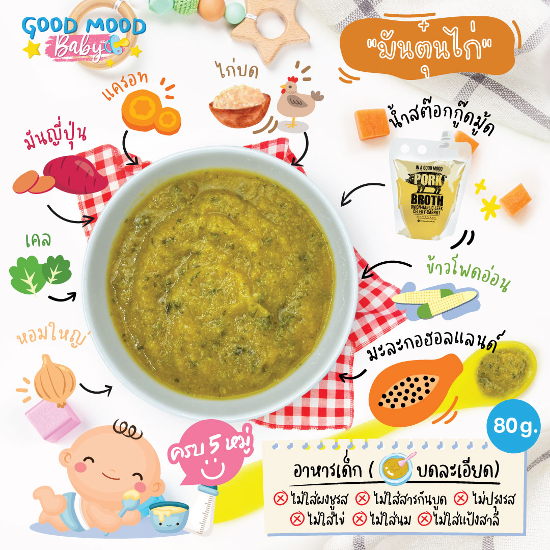 มันตุ๋นไก่ (อาหารบดละเอียด)