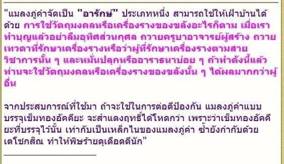 แมลงภู่ (แมงภู่ แมงบู๊) แกะสลัก เนื้อไม้งิ้วดำ (ฝั่งเข็มบรรจุด้วยปรอทป่าแท้) ปี2563