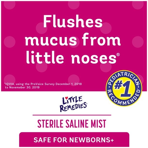 น้ำเกลือล้างจมูกแบบสเปรย์ Little Remedies Sterile Saline Nasal Mist