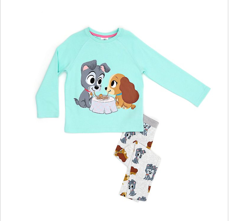 ชุดลำลองพร้อมกางเกงเลคกิ้งสำหรับเด็ก Disney Lady and the Tramp Furrytale Friends Sweatshirt and Leggings for Kids