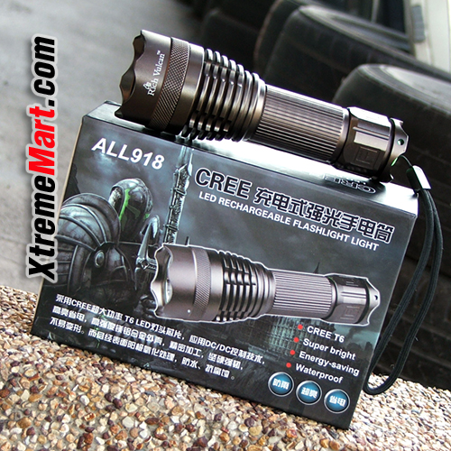 ชุดเซ็ตไฟฉาย Rich Vulcan รุ่น All 918 Cree XM-L T6 5-Mode 1000LM White LED Flashlight w/ Strap (1 x