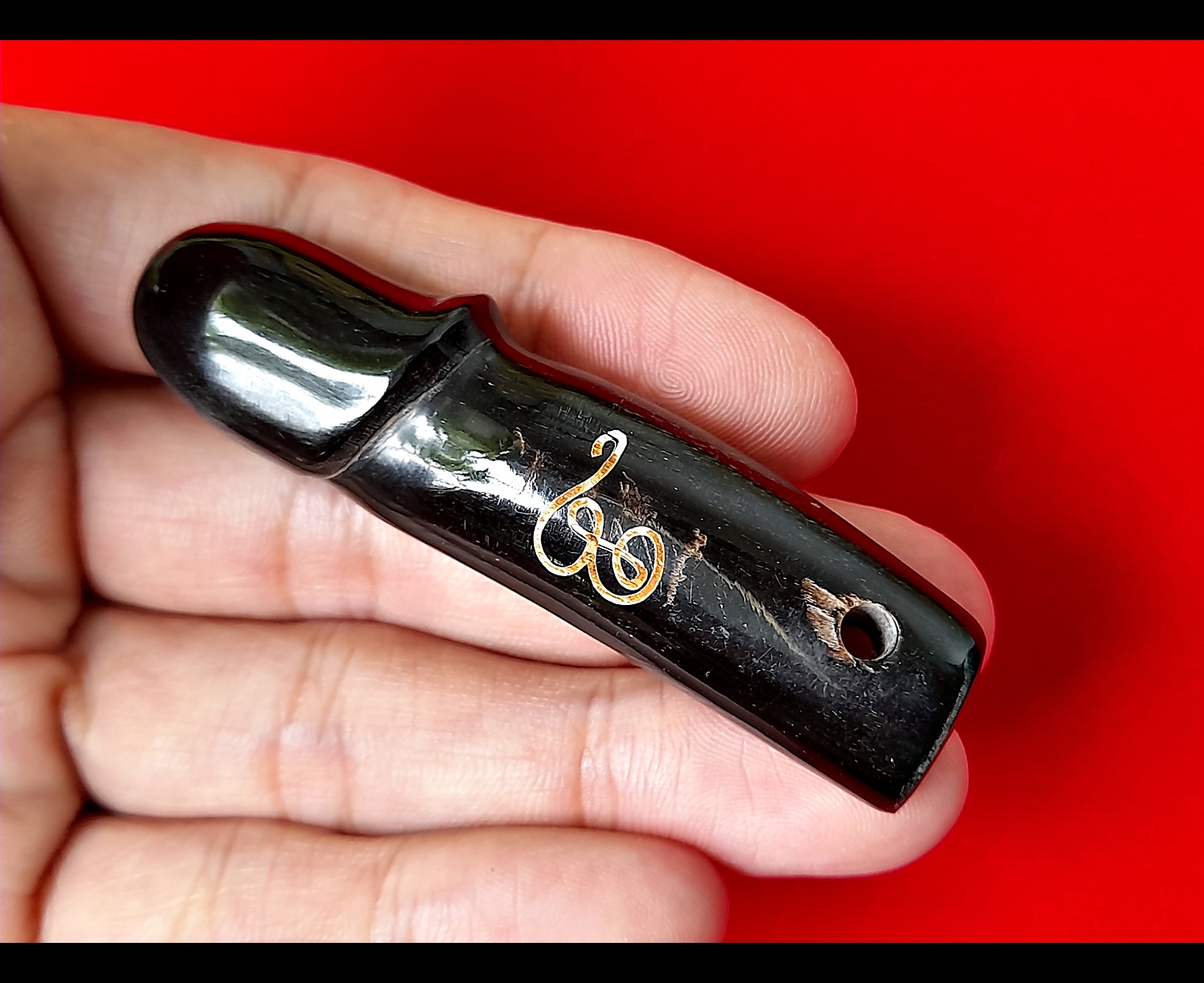 ปลัดขิก เนื้อเขาควายแท้ บรรจุผงมวลสาร ปี2563 หลวงพ่อกวย วัดโฆสิตาราม(วัดบ้านแค) จ.ชัยนาท - #สร้างและปลุกเสกจากวัดโฆสิตาราม #รับประกันแท้