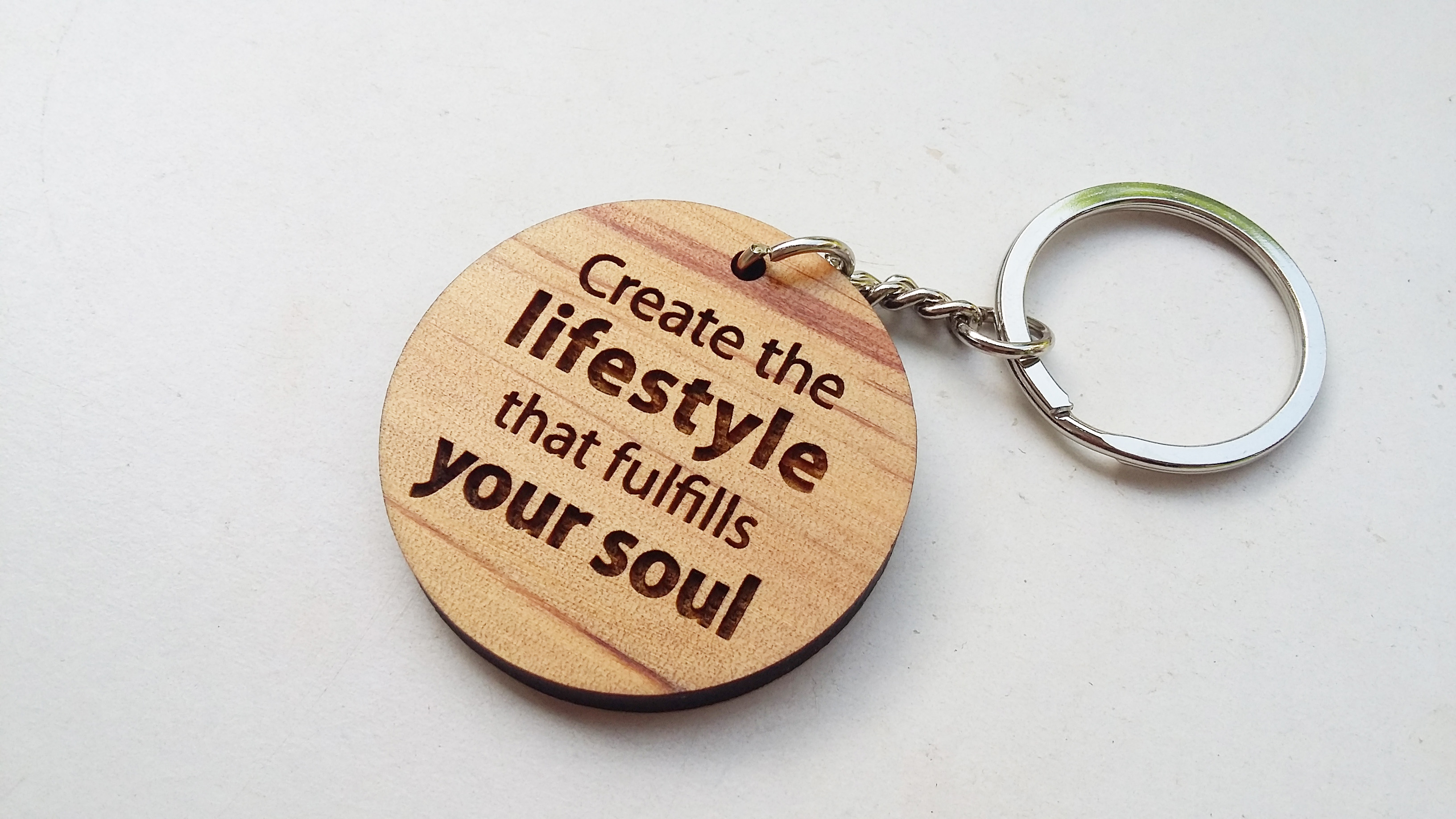 พวงกุญแจไม้ พวงกุญแจไม้ใส่ข้อความ