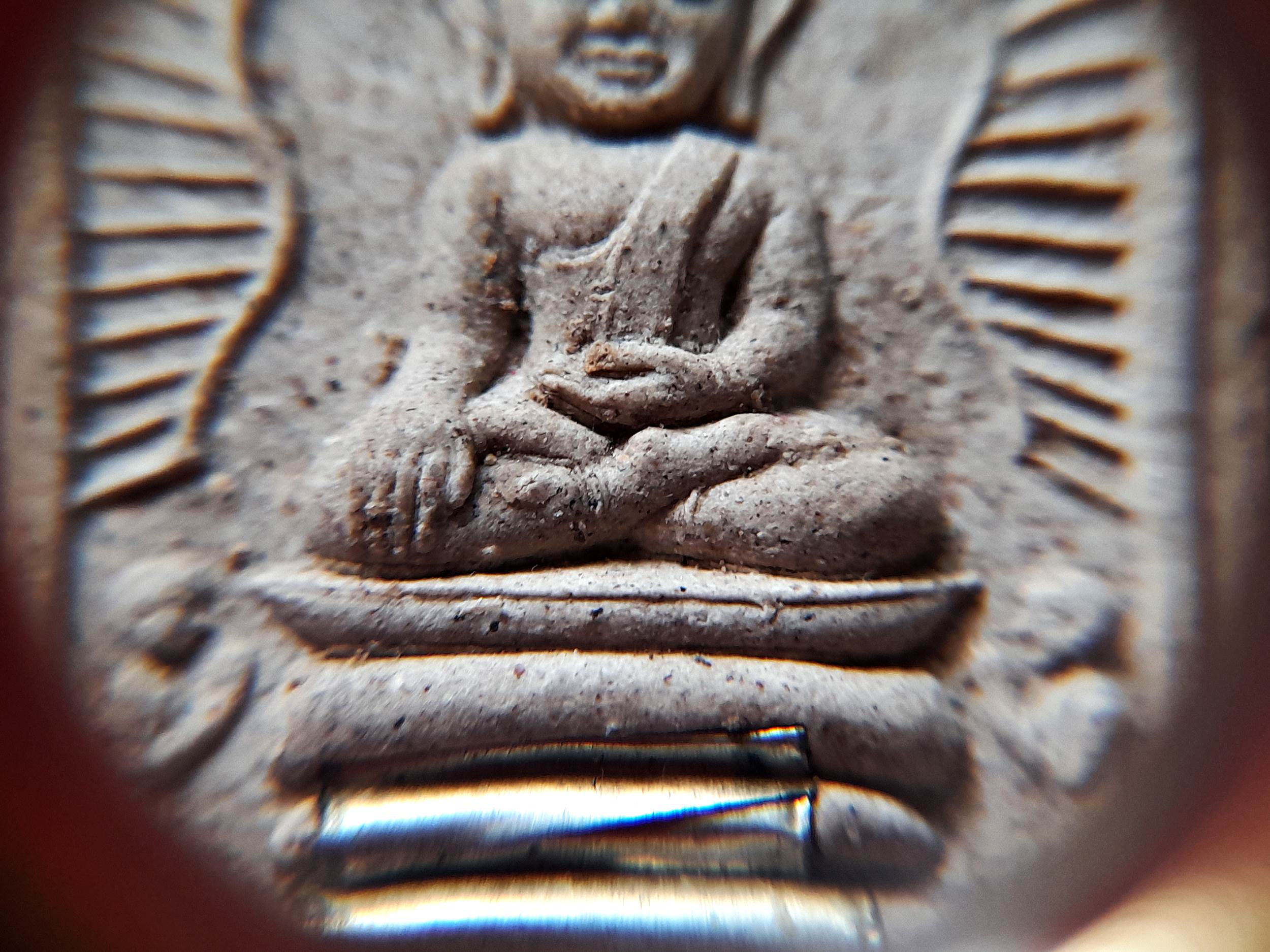 พระแหวกม่าน นะทรงแผ่นดิน ฝั่งตะกรุด 3 ดอก หลังยันต์จินดามณี #รับประกันแท้และทัน - หลวงพ่อทรง วัดศาลาดิน จ.อ่างทอง