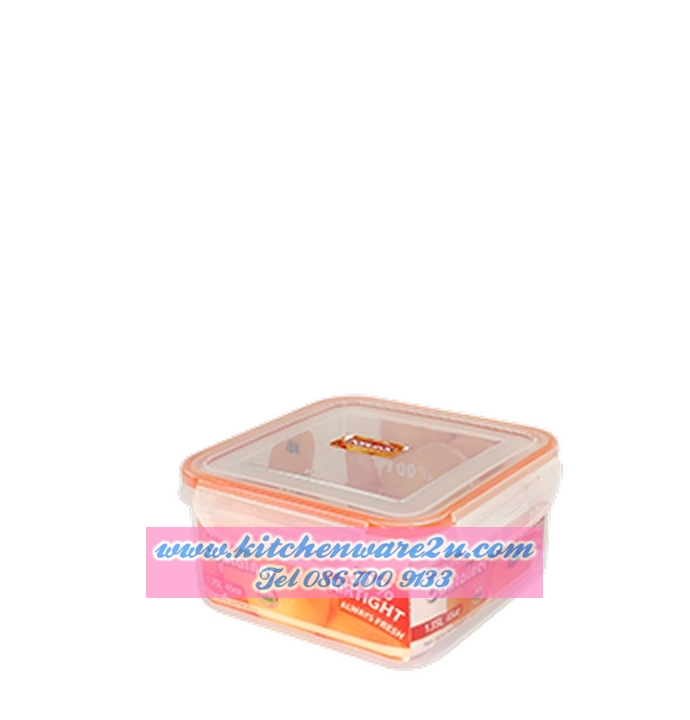 P09509 กล่องถนอมอาหารเหลี่ยม POP Lock 750 มิลลิลิตร (14 x 14 x 7 cm.) เกรดเอ อย่างดี No.9142 ราคาส่งต่อ 1 โหล: 12 ใบ (เฉลี่ย 40 บ/ใบ)
