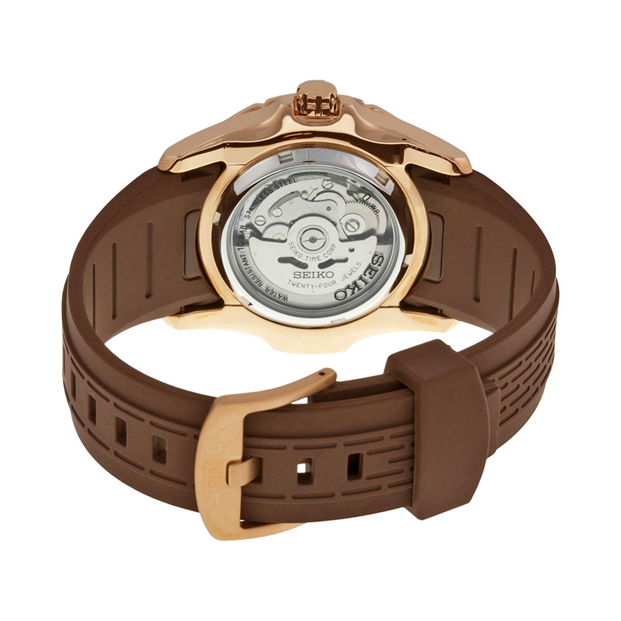 Seiko Automatic Brown Dial Brown Rubber Mens Watch SSA230K1