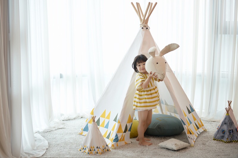 บ้านจำลองทรงเต๊นท์อินเดียนแดงสำหรับเด็ก LOOKA Tent (Little Scandy)