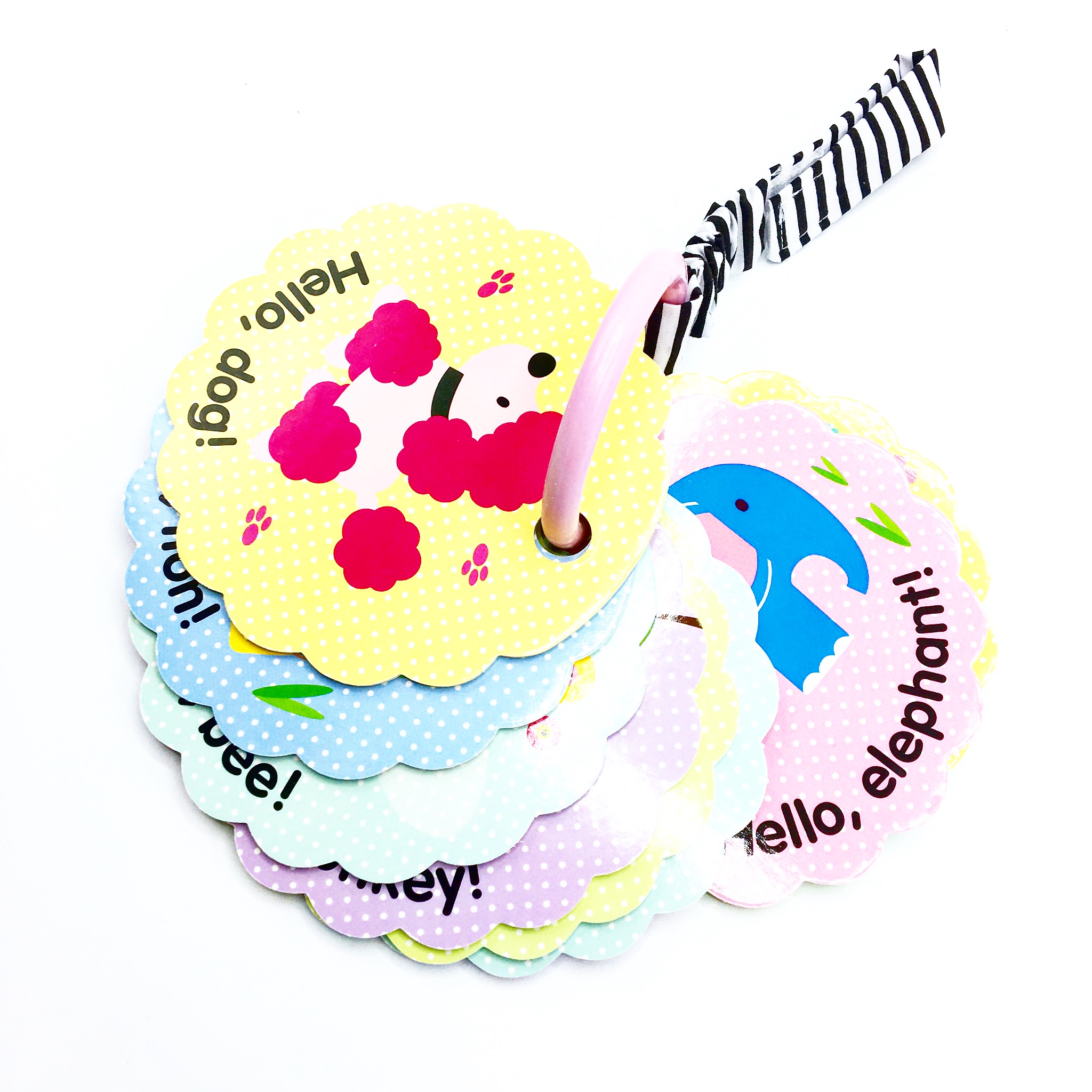 หนังสือแขวนติดรถเข็นสำหรับทารกและเด็กเล็ก Hello Kitty Animal Friends Stroller Cards