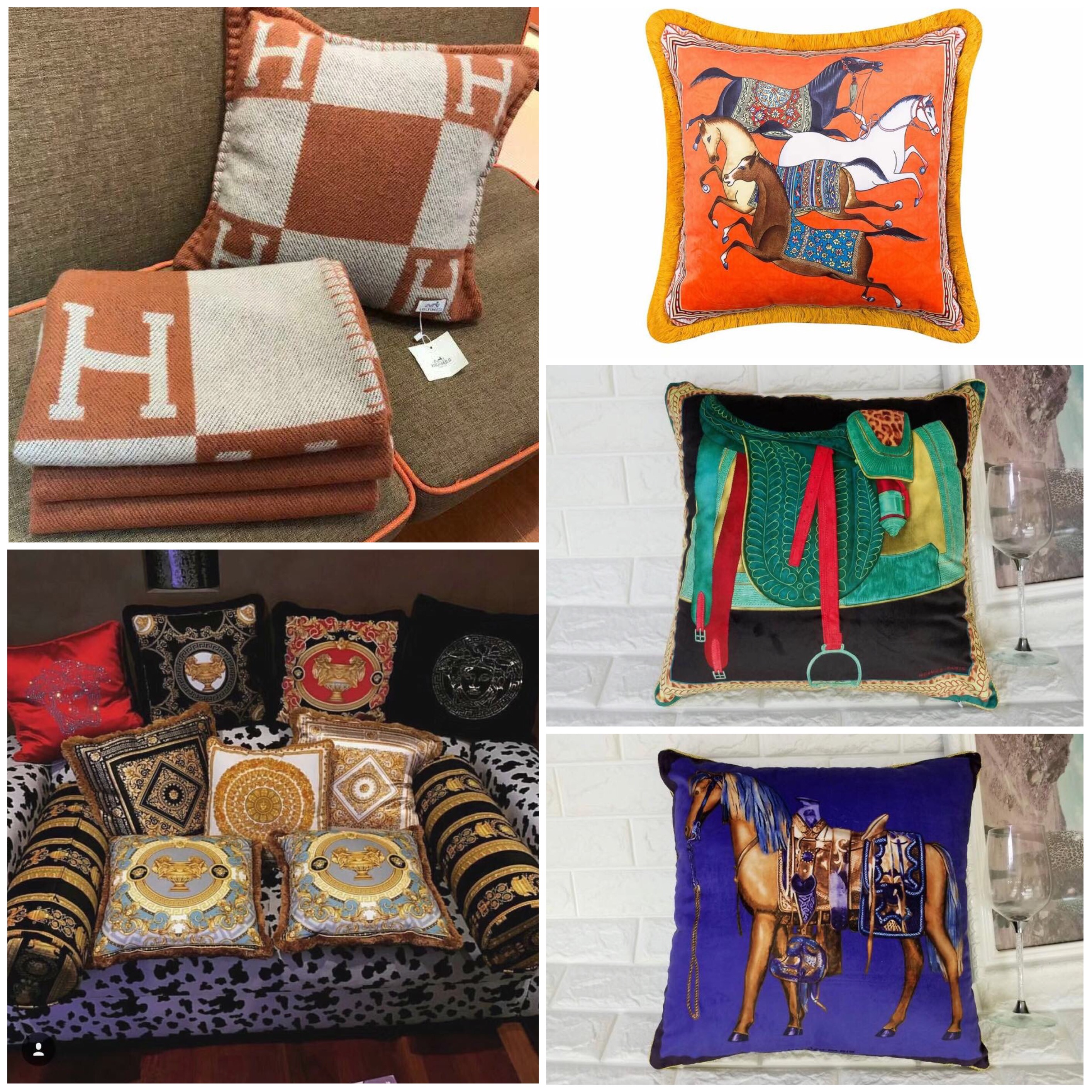 หมอนอิงแบรนด์เนมระดับโลกHermes Versace Pillow