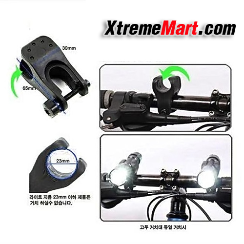 ตัวยึดจักรยาน 001 Bike LED Flashlight Holder Front light Mount Clip Torch Bracket Cycling Bicycle