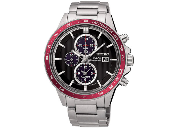 Seiko Solar Chronograph Alarm SSC433 SSC433P1 SSC433P Men's Watch