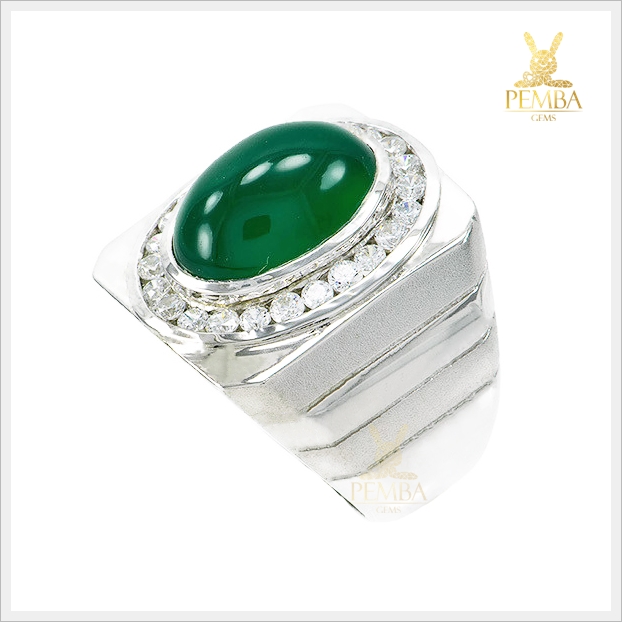 แหวนโมราแท้ เงินแท้925 ล้อมเพชรCZ งดงาม สวมใส่โดดเด่นเต็มๆ นิ้ว