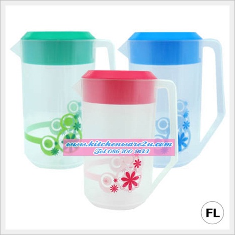 P06110 เหยือกน้ำสูง จุ 2.3 ลิตร (13 x 18 x 23.5 cm ) ดีไซน์ใหม่ เกรดเอ สีสวย พิมพ์ลาย No.450FL (ราคาส่งต่อ 1โหล : 12 ใบ)