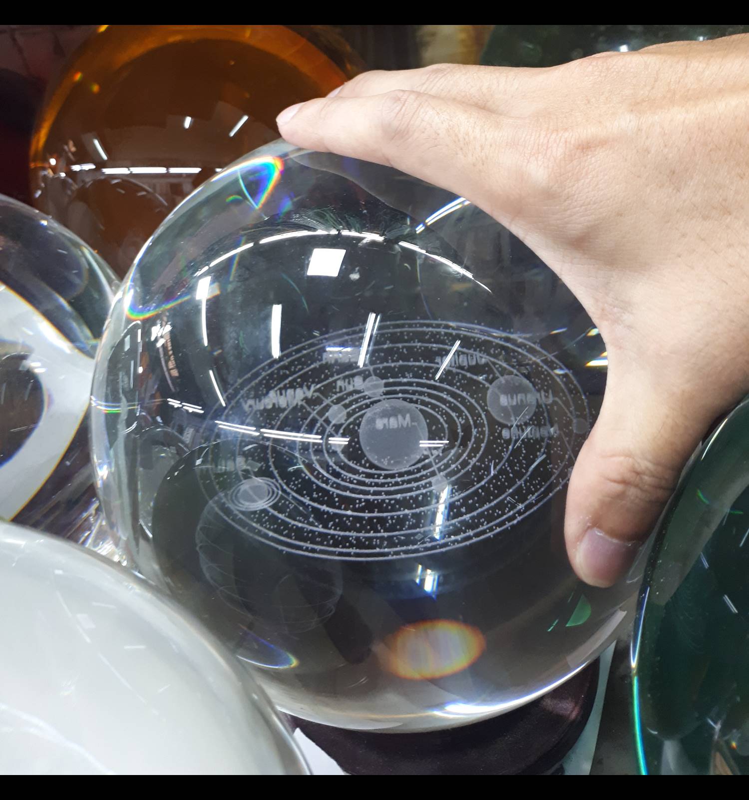 ลูกแก้ว ลาย จักรวาล 3มิติ - ขนาดใหญ่ 8นิ้ว(20ซม)