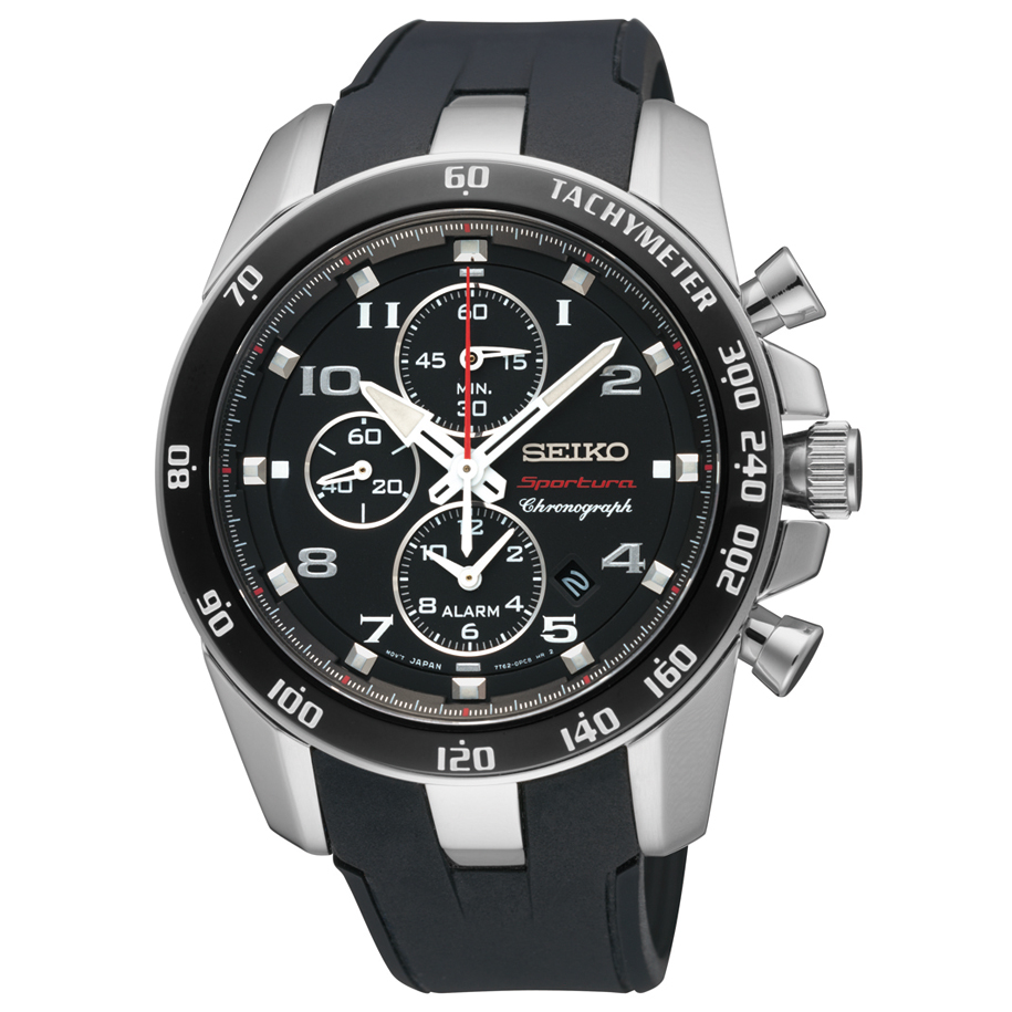 Seiko Men's SNAE87 "Sportura Classic" Stainless Steel Watch
