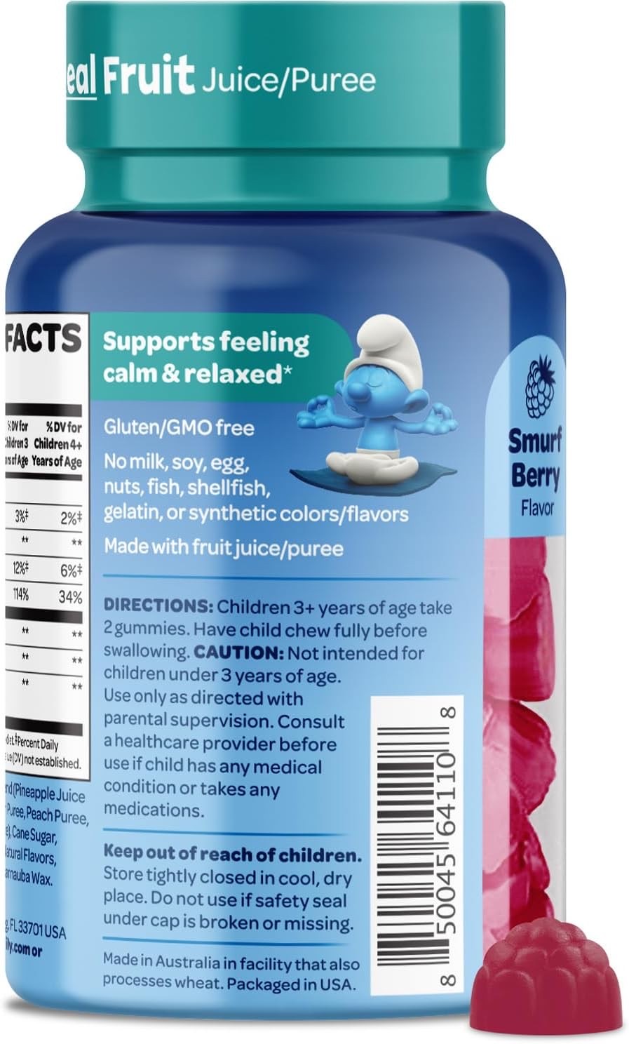 วิตามินชนิดกัมมี่สำหรับเด็ก The SMURFS Kids Gummy - Calm & Relaxed