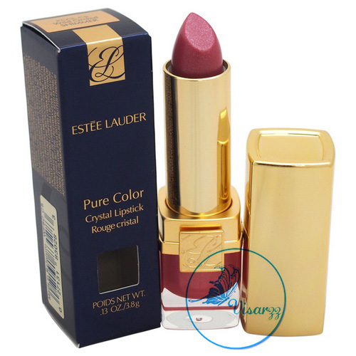 (ตัวเต็มพร้อมกล่อง ลดมากกว่า 40%) Estee Lauder Pure Color Crystal Lipstick 3.8g # C5 Wild Orchid Shimmer ลิปสติกสีสวยพร้อมชิมเมอร์ประกาย