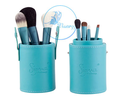 Sigma Brush Make Me Cool Travel Kit 7 ชิ้น แปรงชุดสำหรับพกพา คุณภาพอันดับ 1 ขนนิ่ม ใช้ทน กระบอกหนังสีสวยงาม