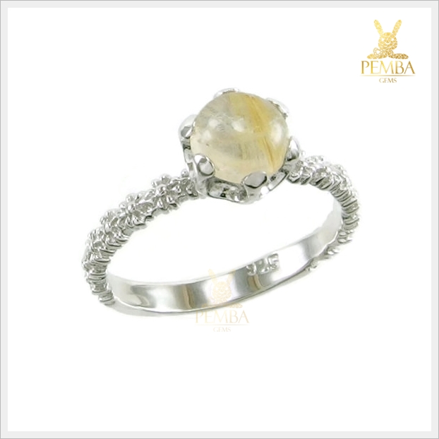 แหวนไหมทองแท้ ดีไซน์เก๋ๆ ดูดีมีสไตล์ เงินแท้925 ชุบทองคำขาว