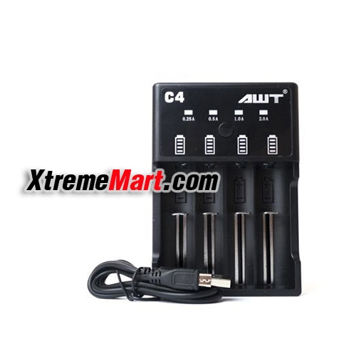 เครื่องชาร์จแบตเตอรี่ AWT battery charger C4-2A charger with usb wall charger