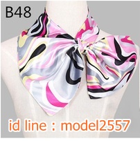 A6107009 ผ้าพันคอ,ผ้าผูกคอ,โบว์ติดเสื้อ,Bow Tile ,กิ๊ปติดผม A6107009 สีภาพ