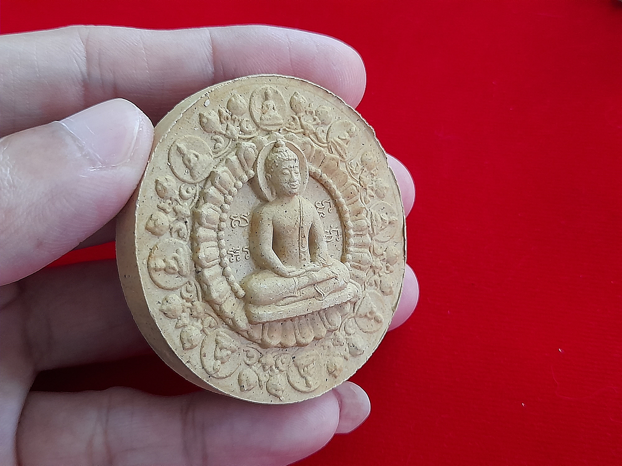 พระพุทธ ชัยมงคล เนื้อผง(ผงมวลสารเก่าและเส้นเกศา หลวงพ่อสด วัดปากน้ำ) ปี2550 พิธีใหญ่ #รับประกันแท้ - หลวงป๋า วัดหลวงพ่อสด ปลุกเสกทำวิชาธรรมกาย