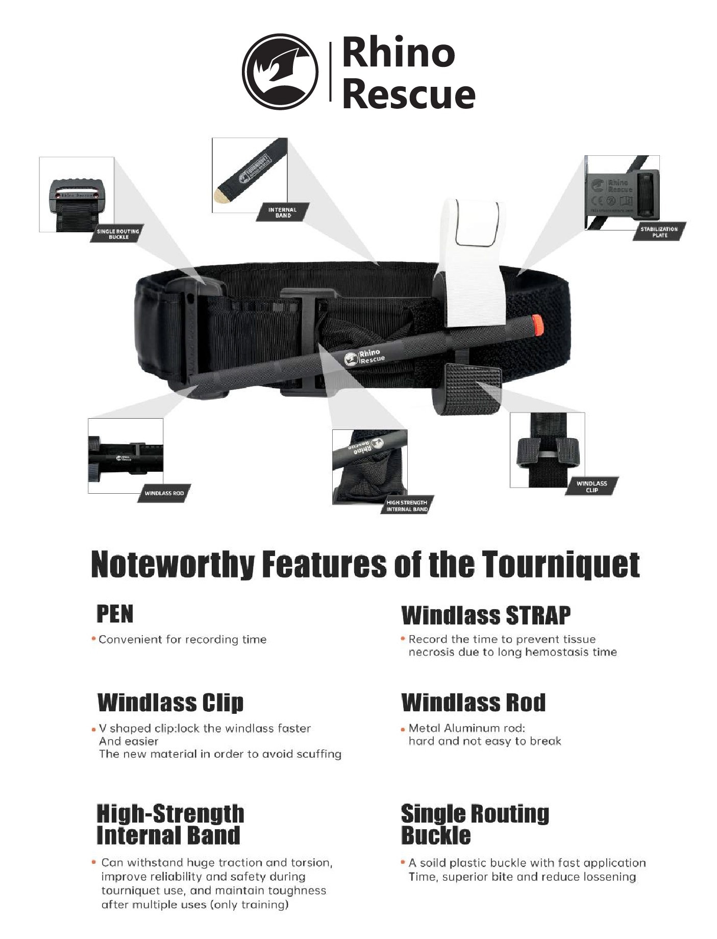 🇹🇭⫸ สายรัดห้ามเลือด TQ Rhino Rescue