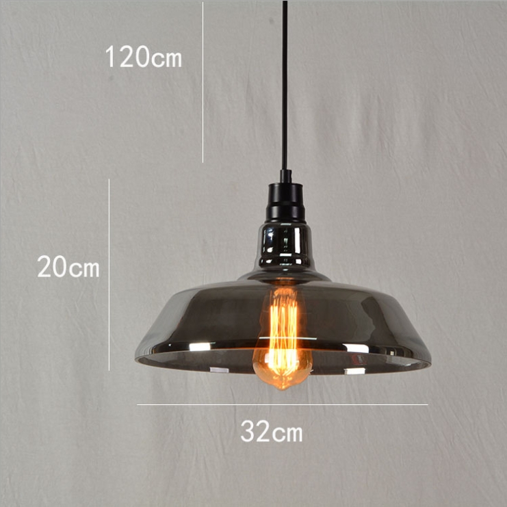 โคมไฟแขวนเพดานแก้ว Loft American [PL039]