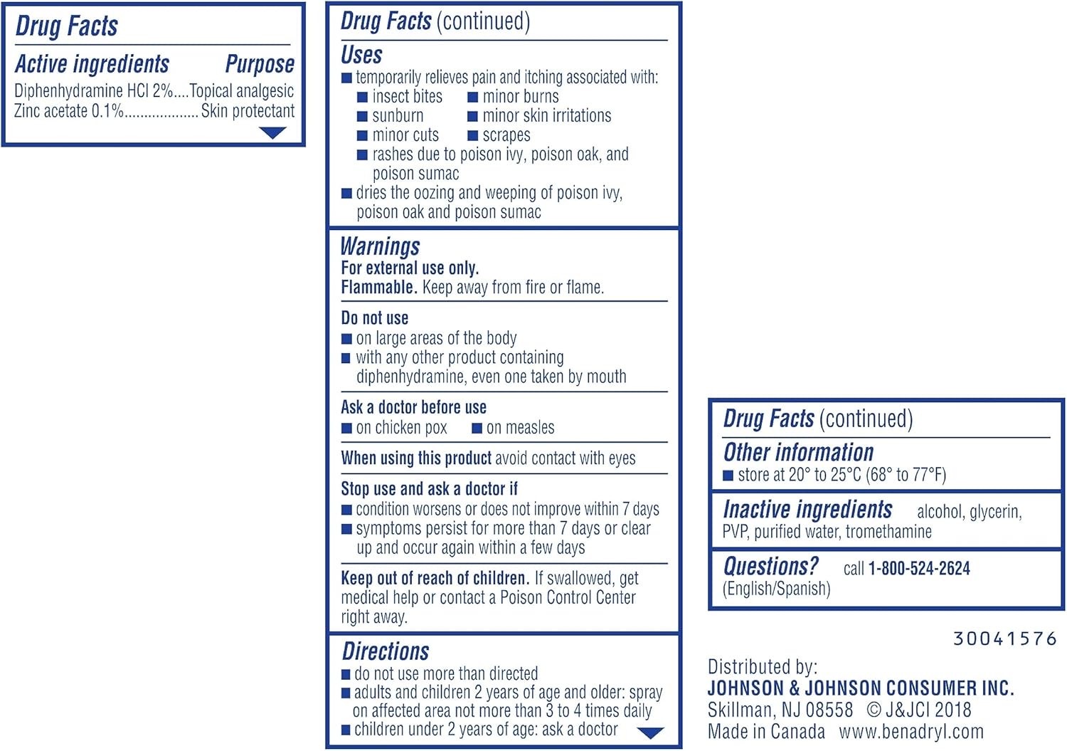สเปรย์บรรเทาอาการคันสูตรเข้มข้น Benadryl Extra Strength Itch Cooling Spray