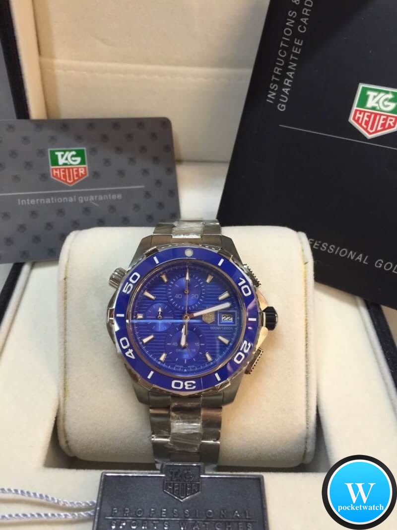 นาฬิกา Tag Aquaracer Aquaracer 500 Meter 16 Chorono หน้านํ้าเงินเข้ม