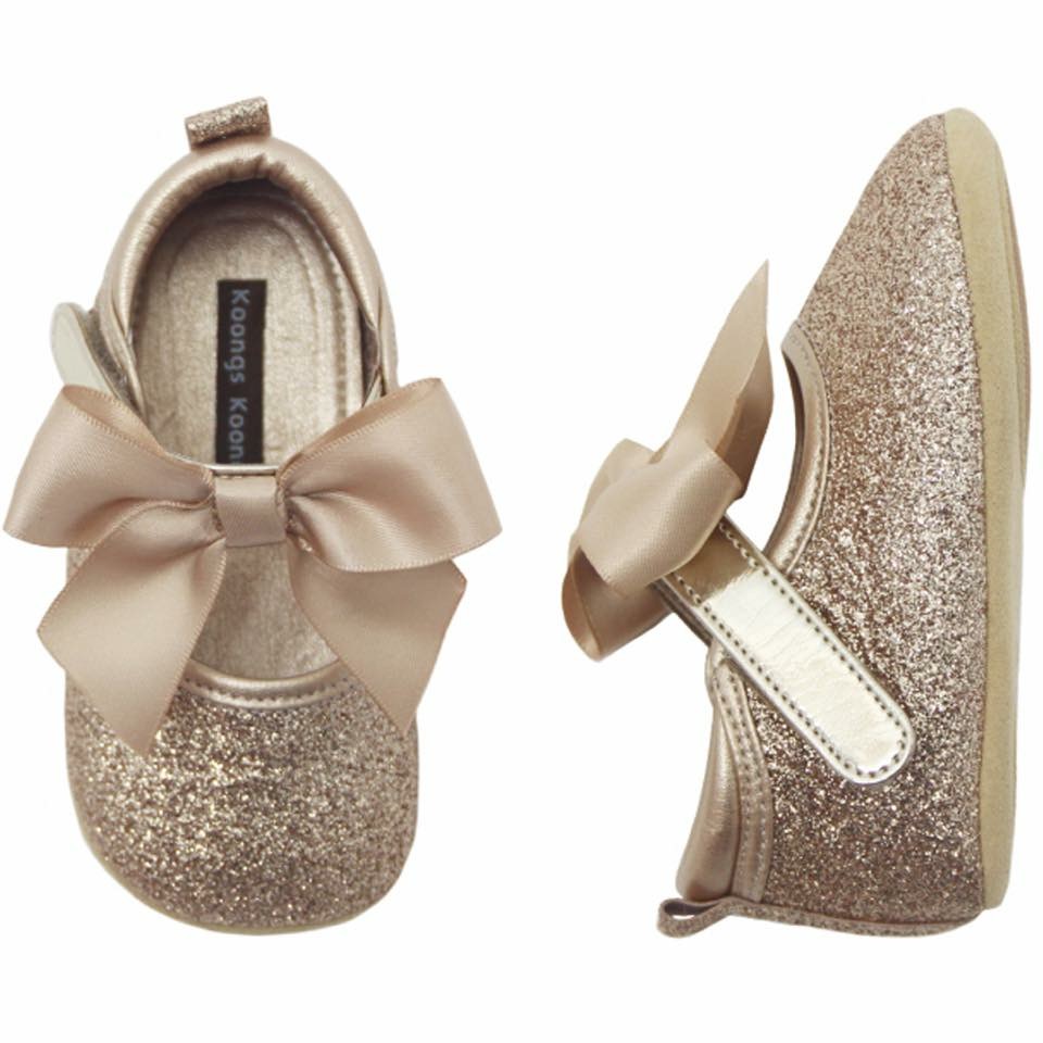 รองเท้าสุดหรูสำหรับเจ้าหญิงน้อยวัยเตาะแตะ Koongs Koongs รุ่น [Ribbon] - Tinkerbell Collections