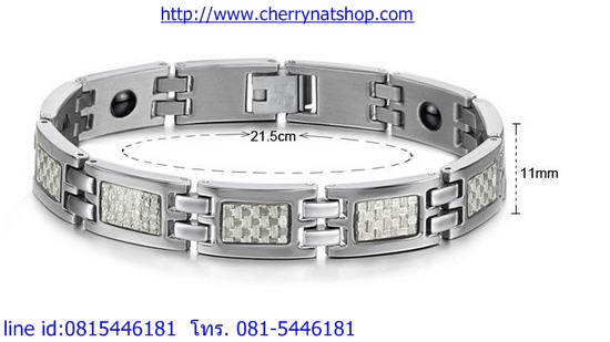 พร้อมส่งสร้อยข้อมือแม่เหล็กเพื่อสุขภาพ สร้อยข้อมือไทเทเนียมเจอรเมเนียม รุ่นCF